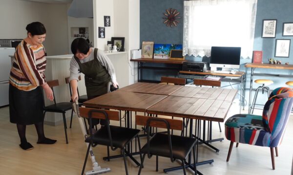 スマイルプラス研修清掃風景